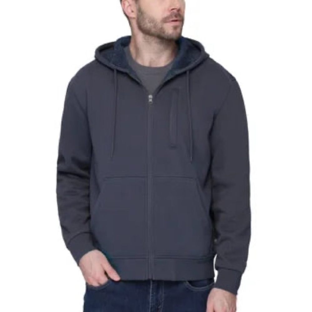 The B.C. Clothing Co. Men's Plush Lined Zip Up Hoodie Sweater